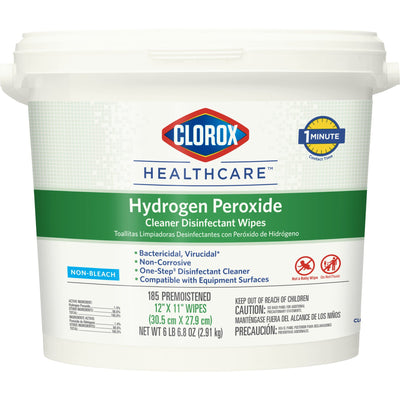 Clorox Healthcare® Hydrogen Peroxide Cleaner Disinfectant Wipes, 1 Carton (Cleaners and Disinfectants) - Img 1