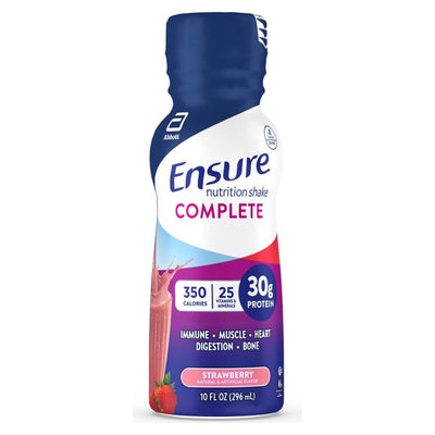 Ensure® Complete Strawberry Oral Supplement, 10-ounce Bottle, 1 Bottle (Nutritionals) - Img 1
