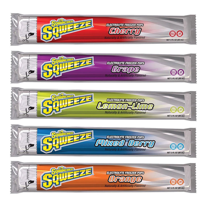 Sqwincher® Squeeze Assorted Flavors Electrolyte Freeze Pop, 1 Case of 150 () - Img 1