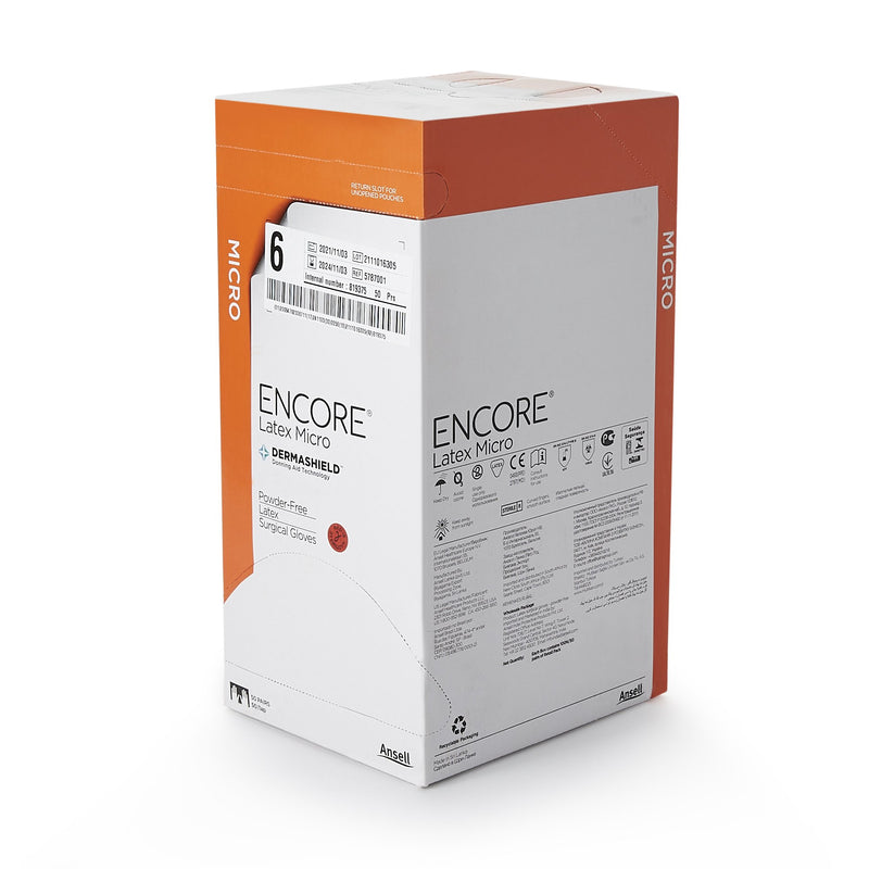 Encore® Latex Micro Surgical Glove, Size 6, Brown, 1 Case of 200 () - Img 2