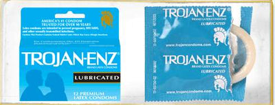 Trojan-Enz® Polyurethane Condom, Lubricated, 1 Box of 12 (Over the Counter) - Img 1