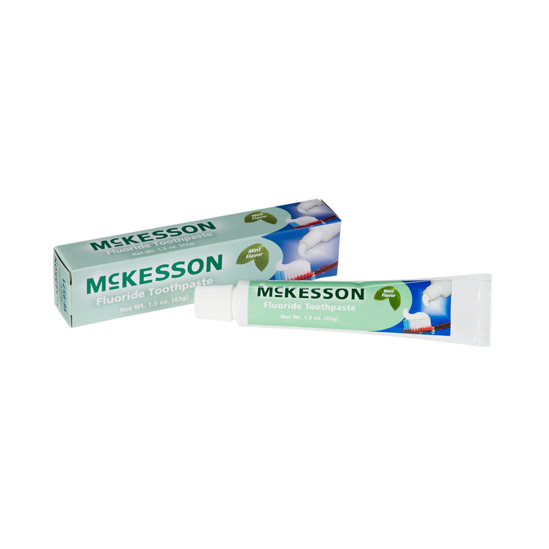 McKesson Toothpaste, Mint Flavor, Tube, 1.5 oz, 1 Case of 144 (Mouth Care) - Img 1