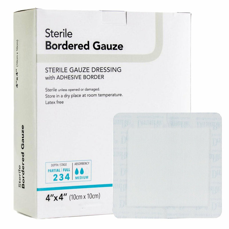 DermaRite® Adhesive Dressing, 6 x 6 Inch, White, Non-Sterile, 1 Pack of 100 () - Img 1