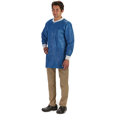 LabMates® Lab Jacket, Small, Blue, 1 Case of 50 (Coats and Jackets) - Img 1