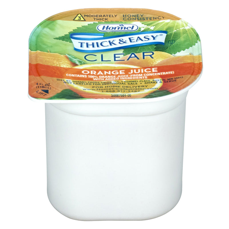 Thick & Easy® Clear Honey Consistency Orange Juice Thickened Beverage, 4-ounce Cup, 1 Case of 24 (Nutritionals) - Img 2