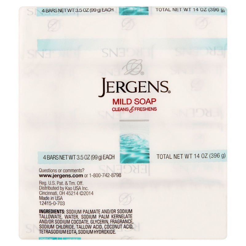 Jergens® Soap, 4 Bars per Pack, 1 Pack of 4 (Skin Care) - Img 3