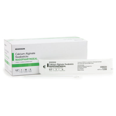 McKesson Nasopharyngeal Collection Swab, 5½ Inch, 1 Box of 50 (Specimen Collection) - Img 4