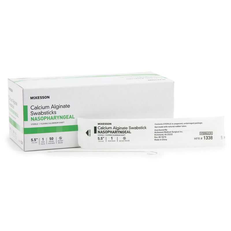 McKesson Nasopharyngeal Collection Swab, 5½ Inch, 1 Box of 50 (Specimen Collection) - Img 4