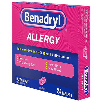 Benadryl® Allergy Ultratabs® Diphenhydramine Allergy Relief, 1 Case of 576 (Over the Counter) - Img 3