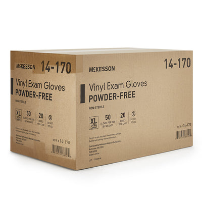 McKesson Confiderm® Vinyl Exam Glove, Extra Large, Clear, 1 Box of 50 () - Img 7