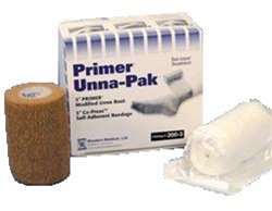 Unna-Pak® Primer® Unna Boot and Duban® Self Adherent Bandage, 4 Inch x 10 Yard, 1 Dozen (General Wound Care) - Img 1