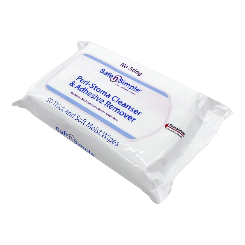 Safe n Simple Adhesive Remover Wipes, 1 Pack of 50 (General Wound Care) - Img 2