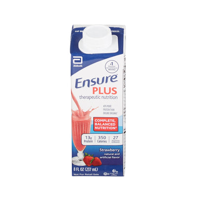 Ensure Plus Strawberry Oral Supplement, 8-oz Carton, 1 Each (Nutritionals) - Img 1