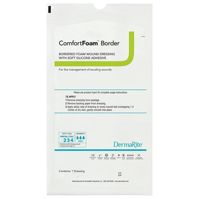 ComfortFoam™ Border Silicone Adhesive with Border Silicone Foam Dressing, 7 x 7 Inch, 1 Box of 5 (Advanced Wound Care) - Img 2