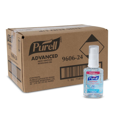 Purell Advanced Hand Sanitizer 70% Ethyl Alcohol Gel, Pump Bottle, 2 oz, 1 Case of 24 (Skin Care) - Img 3