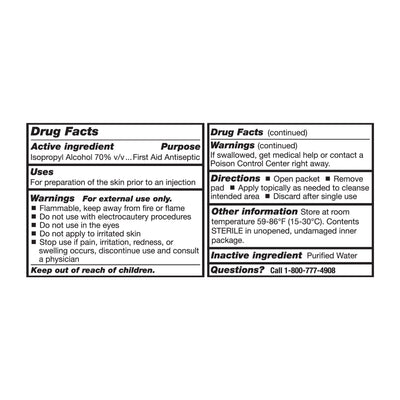 McKesson Alcohol Prep Pad, Isopropyl Alcohol, 70%, Medium, 1 Box of 200 (Skin Care) - Img 5