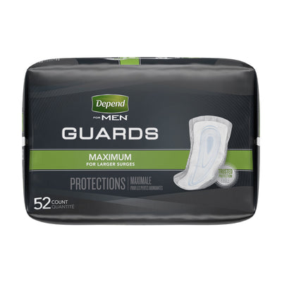 Depend Guards Incontinence Pads, Disposable, Maximum Absorbency, 12" Length, 1 Bag of 52 () - Img 4