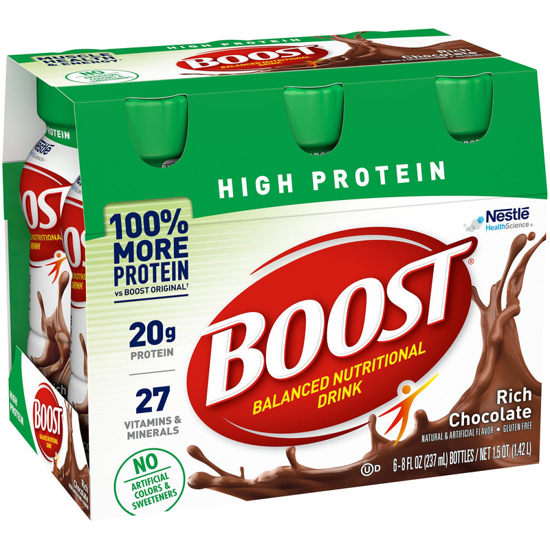 Boost® High Protein Chocolate Oral Supplement, 8 oz. Bottle, 1 Case of 24 (Nutritionals) - Img 1