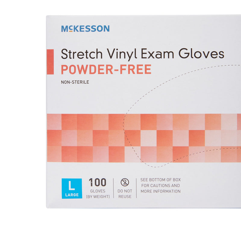 McKesson Stretch Vinyl Exam Glove, Large, Ivory, 1 Box of 100 () - Img 8