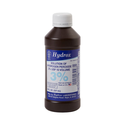 Hydrox Hydrogen Peroxide Antiseptic, 8 oz. Bottle, 1 Case of 12 (Over the Counter) - Img 1