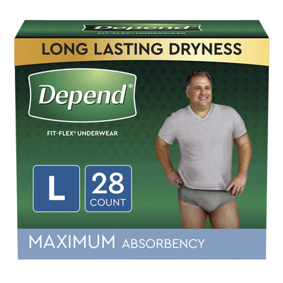 Men's Depend® FIT-FLEX® Maximum Absorbent Underwear, Large, 1 Case of 56 () - Img 2