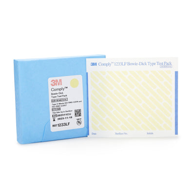3M Comply Sterilization Bowie-Dick Test Pack, Type 2, Steam, 270° to 273°F, Disposable, Lead-Free, 1 Case of 30 (Sterilization Indicators) - Img 1