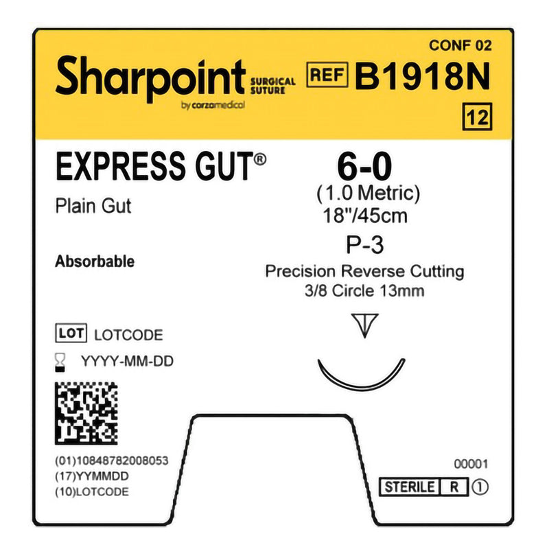 SUTURE, GUT PLAIN 6-0 P-3 (12/BX) (Sutures with Needles) - Img 2