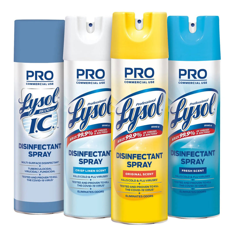 Lysol® I.C.™ Surface Disinfectant, 19 oz. Aerosol Spray Can, 1 Case of 12 (Cleaners and Disinfectants) - Img 4