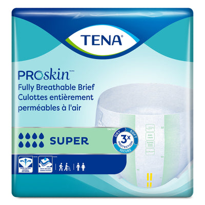 TENA Super Adult Heavy-Absorbent Incontinence Brief, X-large, 60" to 64" Waist / Hip, 1 Case of 60 () - Img 2