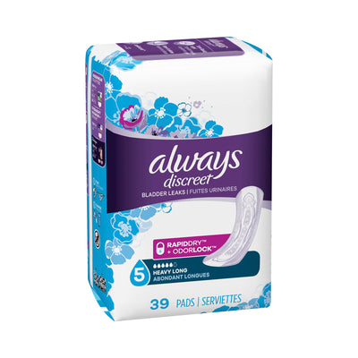 Always® Discreet Maximum Incontinence Liner, Long Length, 1 Case of 117 () - Img 1
