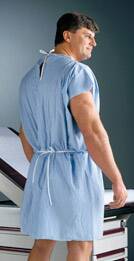 Graham Medical Products Patient Exam Gown, Medium/Large, Blue, 1 Case of 50 (Gowns) - Img 1