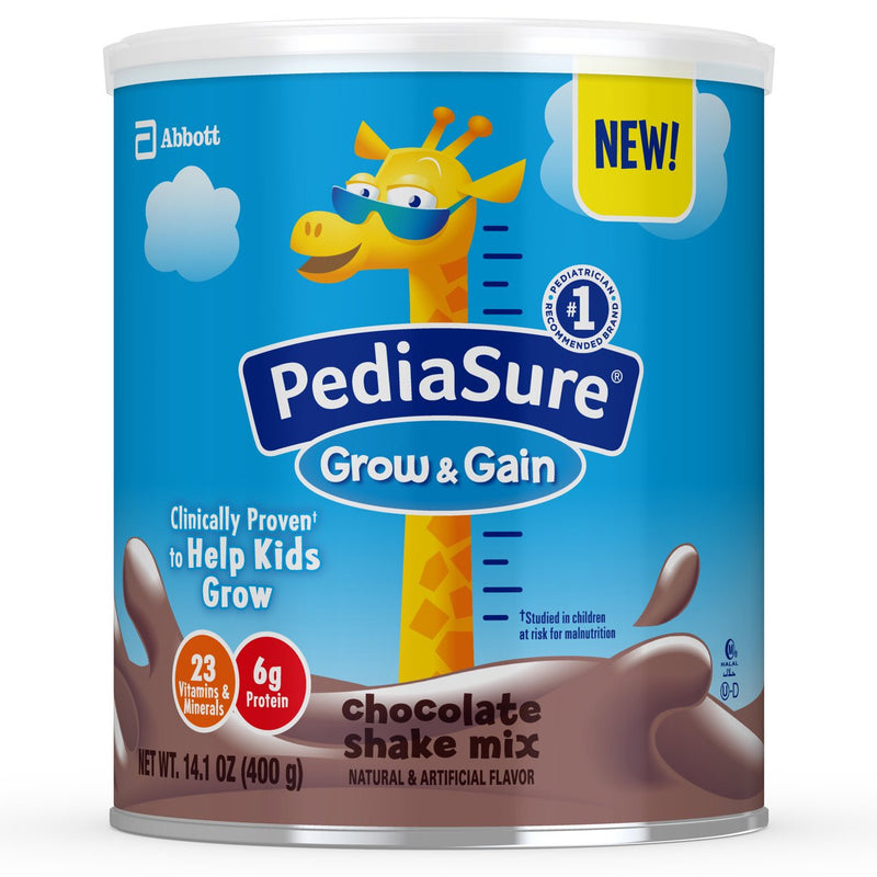 PediaSure® Grow & Gain Shake Mix Chocolate Pediatric Oral Supplement, 14.1 oz. Can, 1 Each () - Img 1