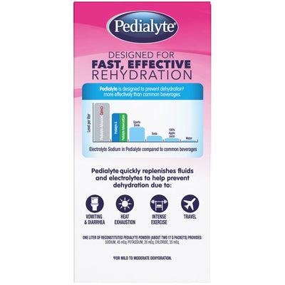 Pedialyte® Powder Packs Strawberry Lemonade Pediatric Oral Electrolyte Solution, 0.6 oz. Individual Packet, 1 Case of 36 () - Img 3
