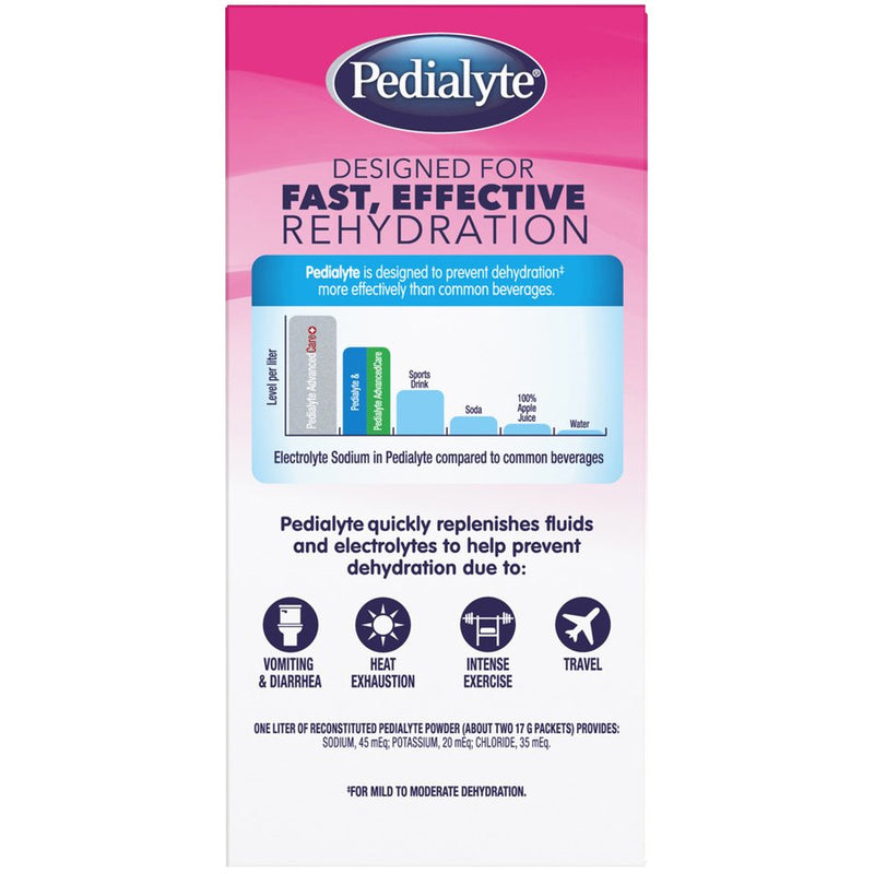 Pedialyte® Powder Packs Strawberry Lemonade Pediatric Oral Electrolyte Solution, 0.6 oz. Individual Packet, 1 Case of 36 () - Img 3