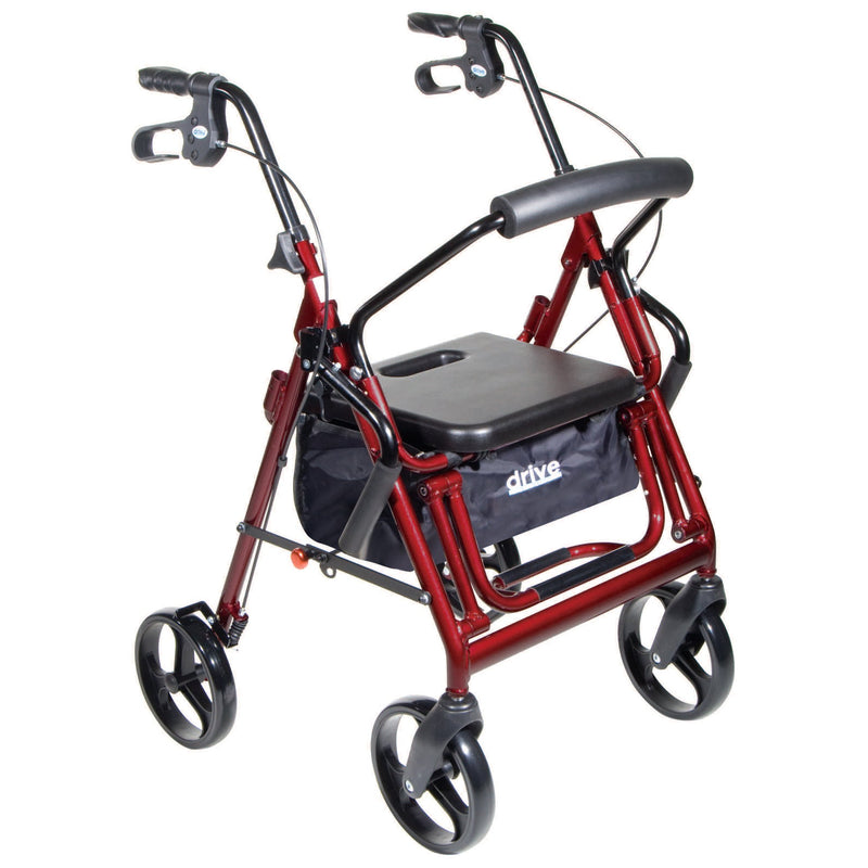 drive™ Duet 4 Wheel Rollator, Burgundy, 1 Each (Mobility) - Img 1