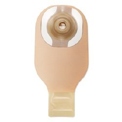 Premier™ One-Piece Drainable Beige Filtered Ostomy Pouch, 12 Inch Length, 7/8 Inch Stoma, 1 Box of 5 (Ostomy Pouches) - Img 1