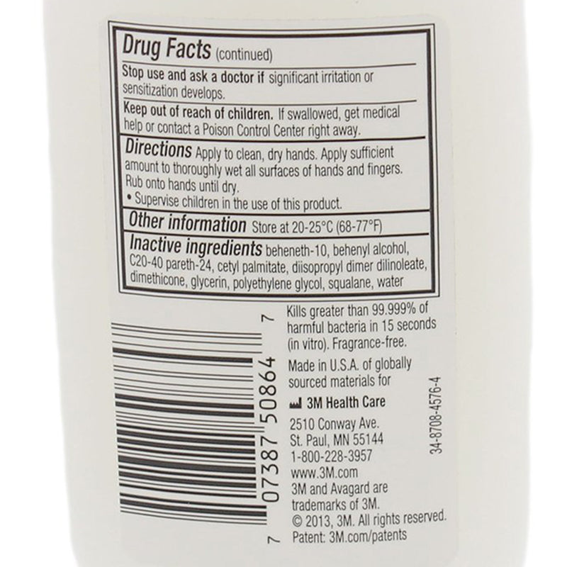 3M Avagard D Hand Antiseptic with Moisturizers, 3 fl oz Bottle, 1 Case of 48 (Skin Care) - Img 4