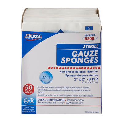 Dukal™ Sterile Gauze Sponge, 2 x 2 Inch, 1 Box of 100 (General Wound Care) - Img 2