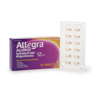 Allegra® Fexofenadine HCl Allergy Relief, 1 Box (Over the Counter) - Img 1