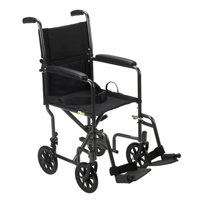 drive™ Lightweight Steel Transport Chair, 17-Inch Seat Width, 1 Each (Mobility) - Img 1