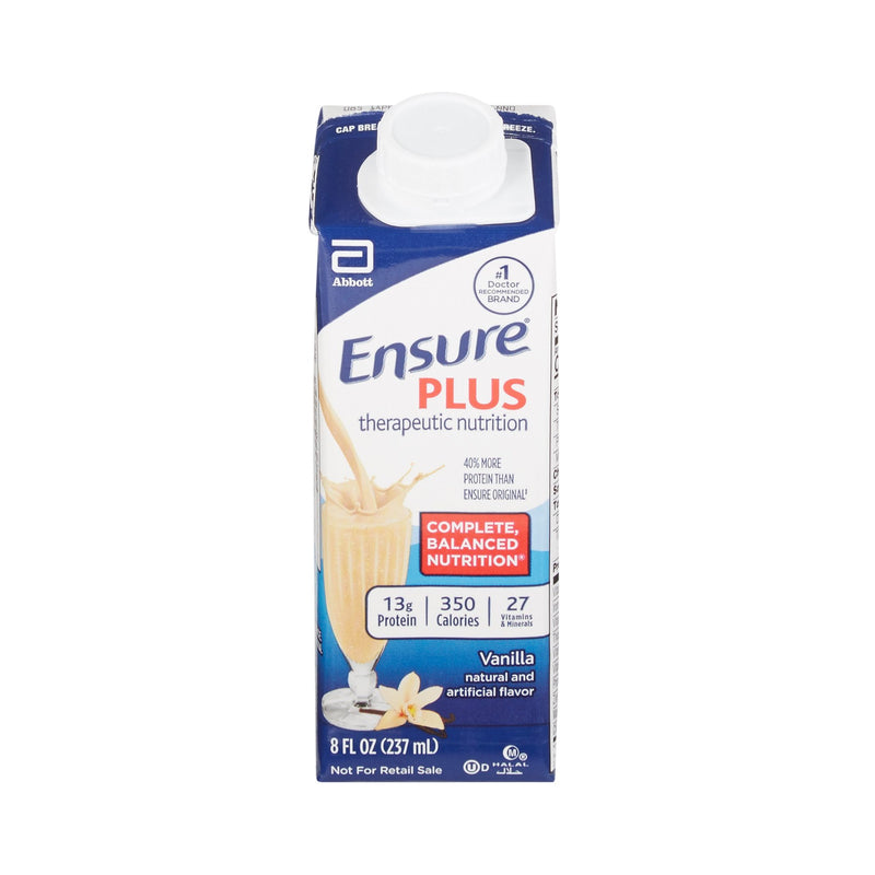 Ensure® Plus Vanilla Oral Supplement, 8 oz. Carton, 1 Each (Nutritionals) - Img 1