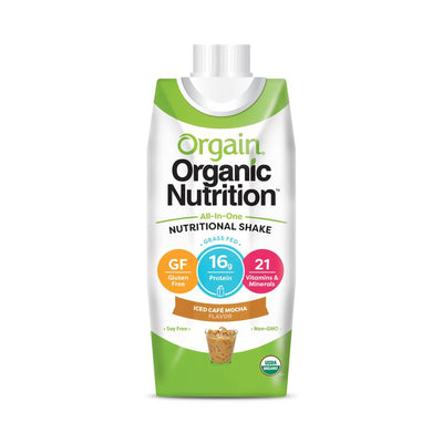 Orgain® Organic Nutritional Shake Iced Café Mocha Oral Supplement, 11 oz. Carton, 1 Case of 12 (Nutritionals) - Img 1