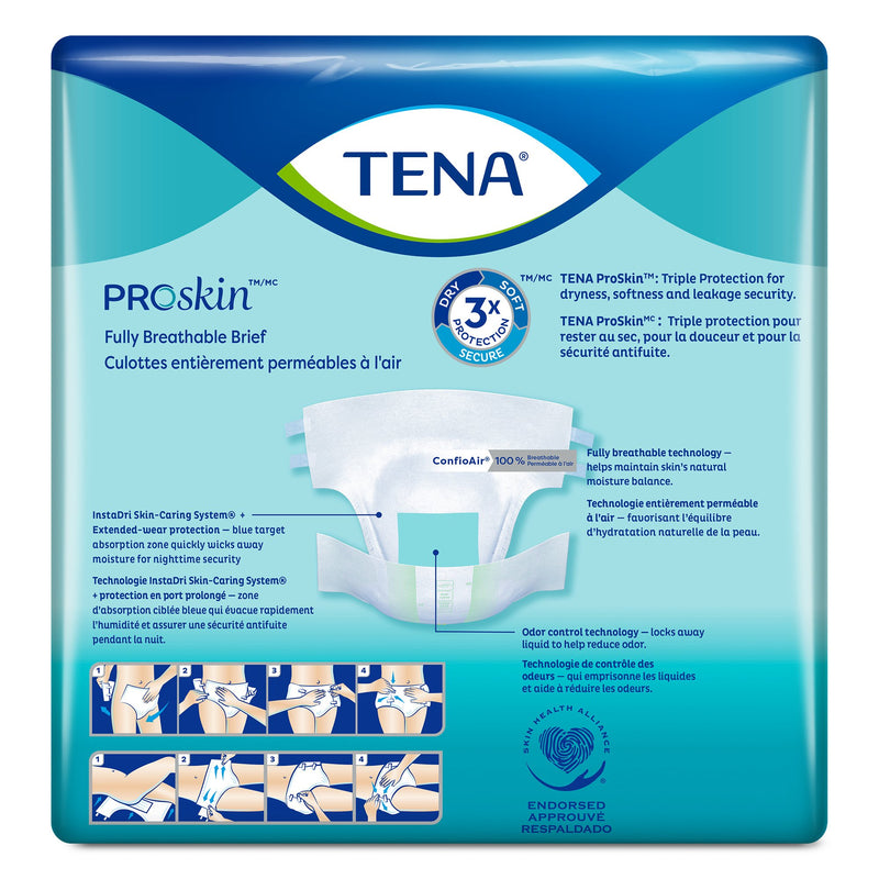 TENA Super Adult Heavy-Absorbent Incontinence Brief, X-large, 60" to 64" Waist / Hip, 1 Case of 60 () - Img 3