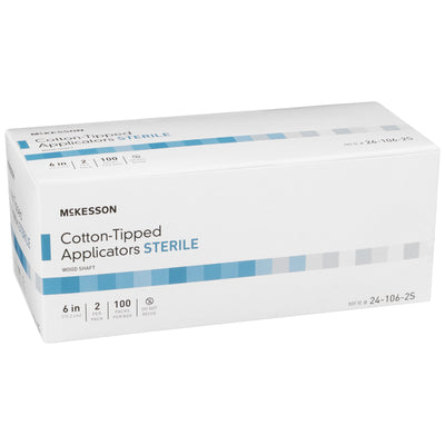 McKesson Cotton Tip Wood Shaft Swabsticks, 6-Inch Length, 1 Box of 100 (General Wound Care) - Img 2