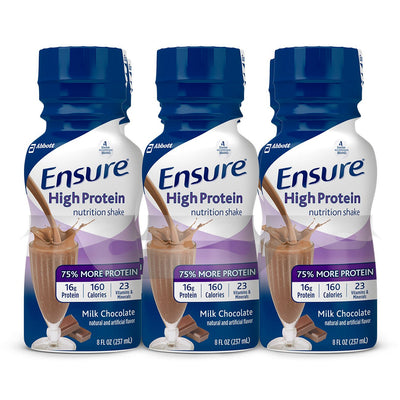 Ensure® High Protein Milk Chocolate Oral Supplement, 8 oz. Bottle, 1 Pack of 6 (Nutritionals) - Img 1