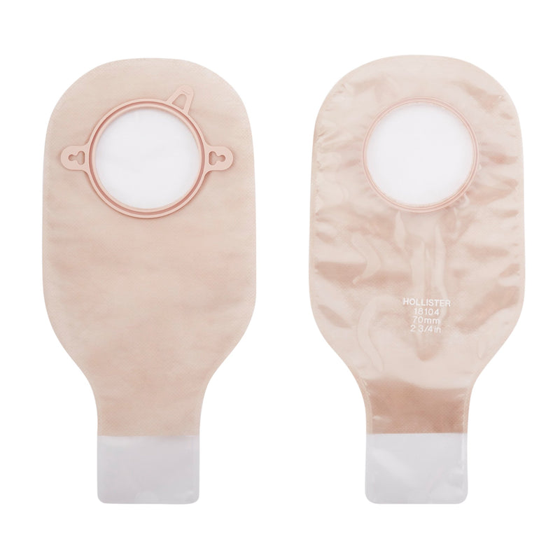 New Image™ Drainable Transparent Colostomy Pouch, 12 Inch Length, 2¾ Inch Flange, 1 Box of 10 (Ostomy Pouches) - Img 1