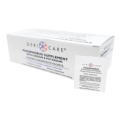 Geri-Care Phosphorus Supplement Powder with Electrolytes, Strawberry Flavor, 1 Case of 2400 (Over the Counter) - Img 1