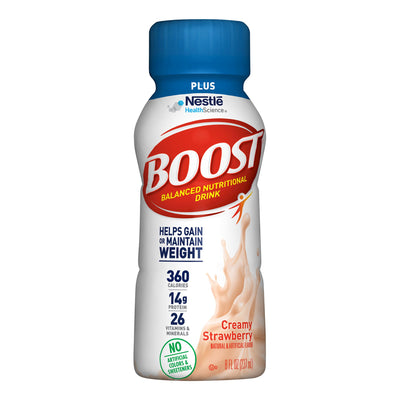 Boost® Plus Strawberry Oral Supplement, 8 oz. Bottle, 1 Pack of 6 (Nutritionals) - Img 1
