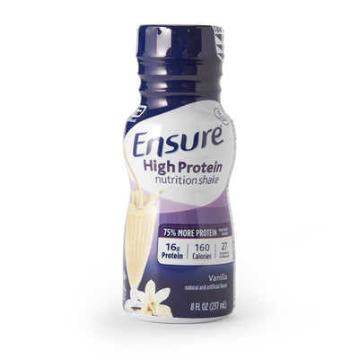 Ensure® High Protein Shake Vanilla Oral Supplement, 8 oz. Bottle, 1 Case of 24 (Nutritionals) - Img 1