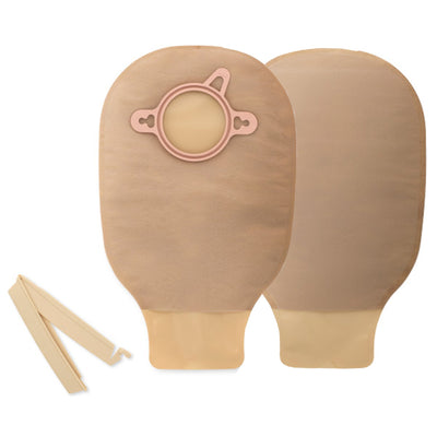 New Image™ Drainable Beige Colostomy Pouch, 9 Inch Length, Mini , 1¾ Inch Flange, 1 Box of 10 (Ostomy Pouches) - Img 1